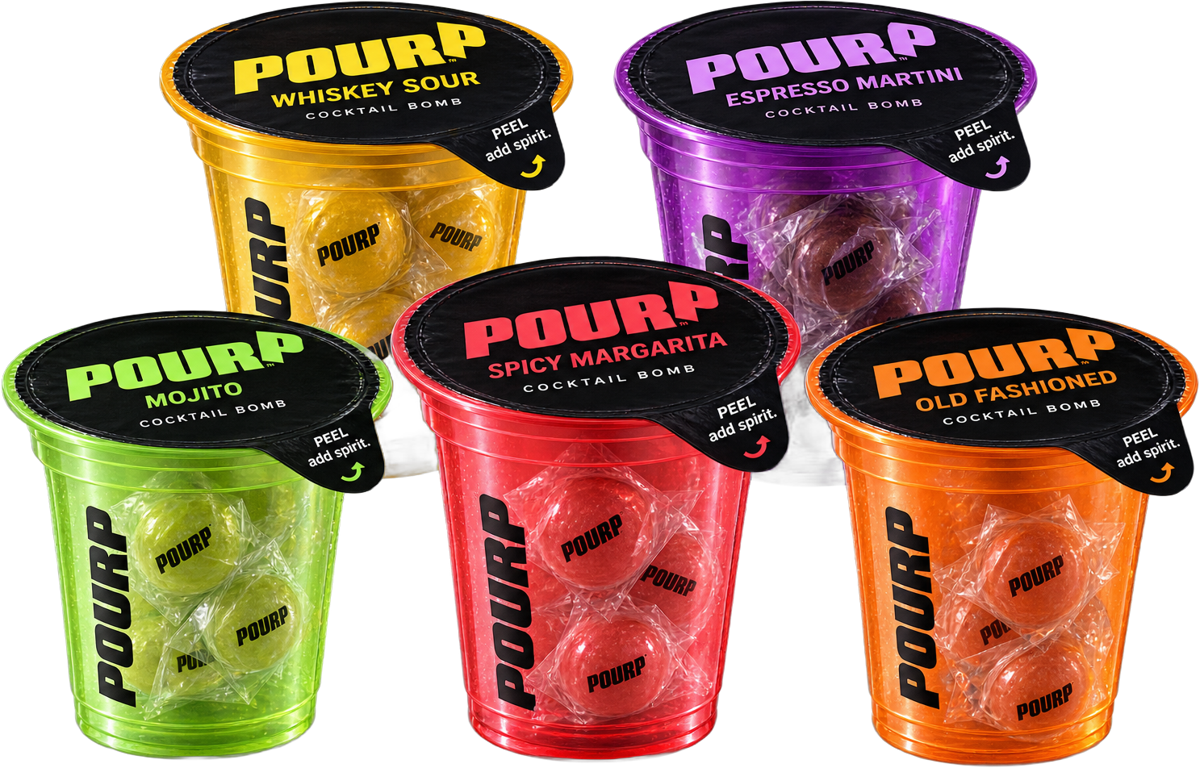 POURP cocktail bomb cups in five flavors
